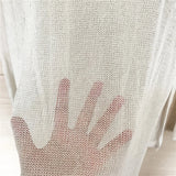 Sexy Long Sleeve See Through Top  Mesh Sheer Tunic Beach Cover Up Cover-ups Beach Dress Beach Wear Beachwear Female Women V3557
