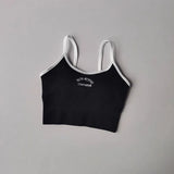 Women's sports bra, color blocked small sling , fixed cup fitness bra, running bra, acceleration, dry training, yoga.