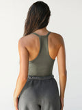 Sporty Style Tank Top Women Yoga Style Vest Solid Color Slim Fit Strapless Sportswear 2026 New Summer Dress up Female Clothing