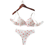 Sexy Alluring Romantic Lace Thin Straps Bra And Briefs Set With Adjustable Back Comfort Underwear For Women Daily Wear