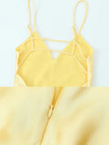 Foridol V Neck Backless Satin Long Dress Women Sexy Beach New in Maxi Summer Dress Spaghetti Strap Yellow Party Vestidos 2025