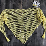 7 Colors Hollow Out Crochet Knitted Sarong Pareo Beach Cover Up Cover-ups Beach Dress Beach Wear Beachwear Female Women V7010