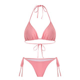 S - XL Striped Long Sleeve Cover Up Bikini Female Swimsuit Women Swimwear Bather Bathing Suit Swim Three-pieces Bikini set K8128