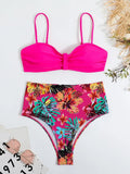 2026 Printed High Waist Bikinis Women Sexy Strappy Swimsuit Push Up Swimwear Female Bathers Bathing Swimming Swim Suit Beachwear