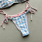Sexy Orange Polka Dot Print Contrast Micro Bikini 2026 Women Hollow Out Push Up Bra Thong Swimsuit Summer Bathing Suit Swimwear