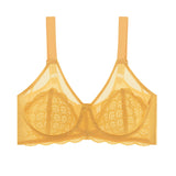 Women's Floral Lace Buckle Front Wireless Bra,Breathable Comfortable lingerie Top for Daily Wear,Women's Lingerie for All Season