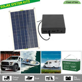 50W/30W/5W  DC 12V Low Noise Brushless Solar Water Pump Kit for Pool Black Outdoor Waterfall Fountain Garden Pool Pond Bird Bath