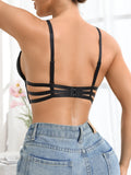 Fashionable Solid Color Women Bra Minimalist Deep V Push up Bra Comfortable and Sexy Underwire Lingerie Underwear