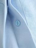Foridol Ruffles Folds Light Blue Office Lady Satin Shirt Blouse Long Sleeve Spring Fashion Solid Button Up Blusa Autumn 2025