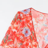 4 Pieces String Bikinis 2026 Women Sexy Swimwear Female Floral Swimsuit Bathers Bathing Swimming Swim Suit Beachwear Summer