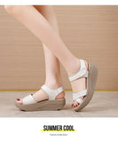 Women Comfortable Sandals Wedges Platform Ankle Strap Casual Orthotic Walking Sandals Orthopedic Arch Support 5cm heel