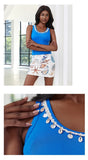 Summer Dress up Boho-style Women's Sleeveless Vest Versatile O-neck Slim fit Tank Top for Lady Solid Color Women's Short Top