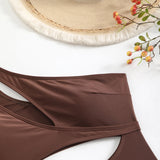Cut Out Asymmetric One Shoulder One Piece Swimsuit Women Swimwear Female Monokini High Cut Bather Bathing Suit Swim Beachwear