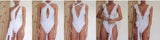 Sexy Red One Piece Swimsuit 2026 Women Push Up Lace Up Bandage Bodysuit Brazilian Deep V Neck Backless Bathing Suit Swimwear