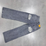 Women's Jeans Trend High-Waisted Distressed Skinny Straight-Leg Jeans Solid Color Distressed Finish Button-Fly Zipper Trousers