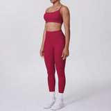 Women's Seamless Yoga Set Cross Back Sports Bra & High Waist Booty Lifting Yoga Leggings Gym Running Fitness Workout Outfit