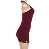 Summer Women's Fashion Dress Backless Hot Girl Sexy Slim Hip Cover Dress