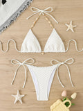 2026 Halter String Triangle Bikini Women Sexy Swimwear Female Mesh Swimsuit Solid Bathers Bathing Swimming Swim Suit Beachwear