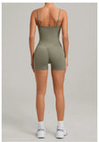 Outdoor Backless Yoga One Piece Suit Women Multiple Wearing Methods Sleeveless Slim Fit Pocket Stretch Sports Fitness Jumpsuit