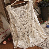 Women's Sleeveless Lace Tank Top Sexy Embroidery Hollow-out Floral Crochet Shirt Tank Tops for Women 2025