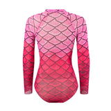 2025 New Sexy Print One Piece Swimsuit Women Swimwear Monokini Long Sleeve Bathing Suit Female Bodysuit Surfing Swim Wear Beach