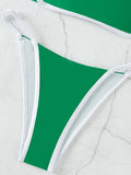 Splicing Mini Micro Thong Bikini Female Swimsuit Women Bandeau Swimwear Two-pieces Bikini Set Brazilian Bather Bathing Suit Swim
