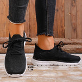 Breathable Mesh Sports Flat Shoes Women Plus Size 43 Slip On Knitted Platform Sneakers Woman Comfortable Soft Sole Running Shoes