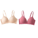 2Pcs/Set Underwear 3/4 Cup Push Up Bra Female S-XXL Seamless Bras For Women Non-wire Bra Sexy Lingerie