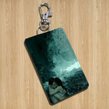 classic Twilight Saga Edward Rectangle ID Card Case Keychain Access Card Bag Key Tag Ring Leather Card Holder Key Ring Access