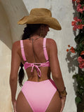 Deep V Neck Cut Out Women Swimwear One Piece Swimsuit Female High Leg Cut Monokini Bather Backless Bathing Suit Swim Beachwear
