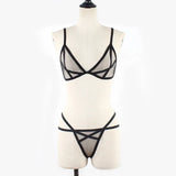 Women Sexy Mesh See Through Lingerie Set Wireless Sheer Bra Panty Suit Sexy Holiday Ultra-thin Summer Beach Bra Sets Nightwear