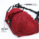 Summer Christmas Lingerie Set Red Lace Bra Lightweight Low Back Support Comfort Bralette Pure Desire AU Sizes MOYISU Sexy Tushy
