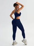 Women Seamless Yoga Jumpsuit Workout Bodysuit Tummy Control Butt-Lifting Gym Clothes Sleek Sportswear Striped Athletic Outfit