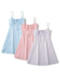 Foridol Spaghetti Strap Tie Up Plaid Dress Women Summer Beach Midi Sundress Strapless Retro Pink Short Vestidos Female Dress