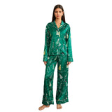 Women Christmas Pajamas Set Bow/Santa/Tree Print Long Sleeve Shirts Tops and Pants Sleepwear 2 Pieces Loungewear Suits