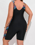 VigoJany 2026 Solid Patchwork Plus Size Swimwear Women Strapped Push Up Large One Piece Swimsuit Summer Chubby Bathing Suit