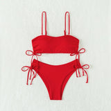 Sexy Bandeau Bikinis 2025 Women Brazilian Swimwear Female Swimsuit Two Pieces Bikini Set Bather Bathing Suits Girls Beach Wear