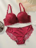 2-piece hot selling lace gathering and lifting bra set sexy women's bra underwear A2123