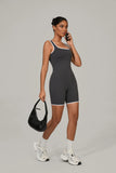 Women's Sports Jumpsuit Yoga Fitness Combination Lift Buttocks Bare Back High Elasticity Gym Sexy Sports Jumpsuit Gym Romper