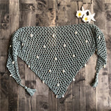 7 Colors Hollow Out Crochet Knitted Sarong Pareo Beach Cover Up Cover-ups Beach Dress Beach Wear Beachwear Female Women V7010