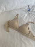 MOYISU French Triangle Cup Micro Push-up|Large & Small Breast|Sexy Nude Lightweight Skin Bra Cover Summer Comfort Fit