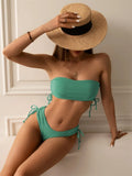Sexy Bandeau Bikinis 2025 Women Brazilian Swimwear Female Swimsuit Two Pieces Bikini Set Bather Bathing Suits Girls Beach Wear