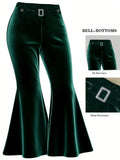 spring and autumn versatile wide-leg pants with metal decoration large size gold velvet wide-leg pants casual pants