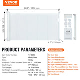 VEVOR Retractable Baby Gate Tall Mesh Baby Gate Extends up to  Wide Retractable Gate for Kids or Pets Retractable Dog Gates