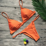 DEKA Women Sexy Solid Mini Micro Bikini Set Push-up padded Bra Thong Split Swimwear Female Bandage Bathing Suit Lacing Swimsuit