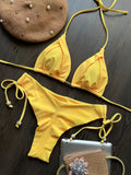 New Solid Color Bikini Set 2026 Women's Swimsuit Hanging Neck Rope Split Swimsuit 2-piece Set Summer Beachwear