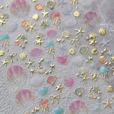 5D Deep Sea Fish Nail Art Stickers Shimmery Bubble Colorful Marine Life Nail Decals Summer Ocean Self Adhesive Manicure Decal