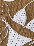 Triangle Halter Thong Bikinis 2026 Women Sexy Swimsuit Dot String Swimwear Female Bathers Bathing Swimming Swim Suit Beachwear