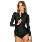 Women's Long Sleeve Tankini Set 2026 Sports Swimsuit Summer Beachwear Two-Piece Bathing Suits for Pool Swimming And Surfing