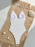 Sexy Holiday Swimwear Women 2026 Blue Sequin Starfish V Neck Hollow Out Backless Tummy Control Bathing Suit One Piece Swimsuit
